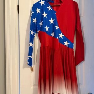 Patriotic Theme Adult Figure Skating Dress